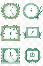 绿植方形时钟
