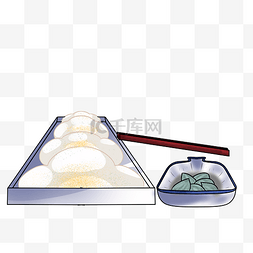 手绘中华美食腊八蒜插画