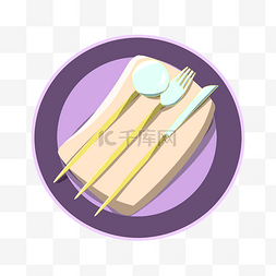 紫色盘子图片_ 紫色餐具 