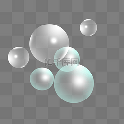 水泡图片_白色透明泡泡效果元素