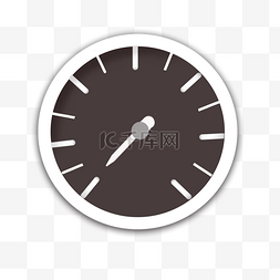 不带指针的时钟表图片_蓝色矢量转速表图