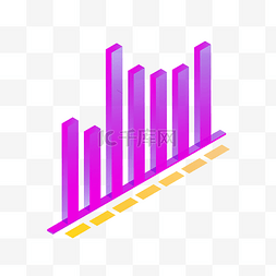 立体数图片_2.5D立体条形数据报表PPT素材