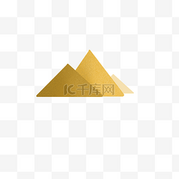 沙漠中绿洲图片_矢量图抽象的金字塔