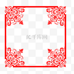 中国风民族边框图片_喜庆红色中式边框