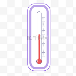 白色立体温度计插图