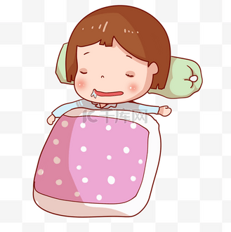 女孩瞌睡睡觉