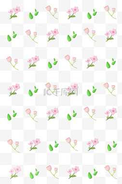 手绘花朵植物底纹插画