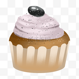 纸杯蛋糕水果图片_甜品甜点美食之蓝莓雪糕纸杯蛋糕