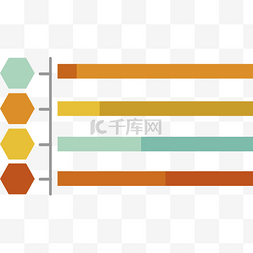 矢量分类标签图片_六边形分类条形图