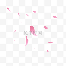 粉红色花瓣装饰