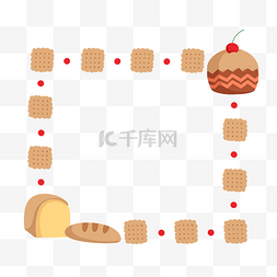 面包可口图片_美味的面包边框