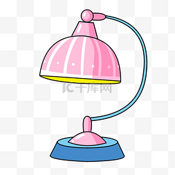 粉色台灯装饰插画