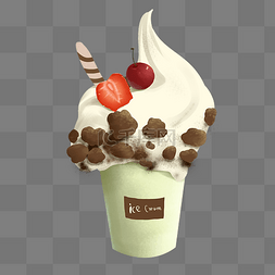 巧克力冰淇淋矢量免扣素材
