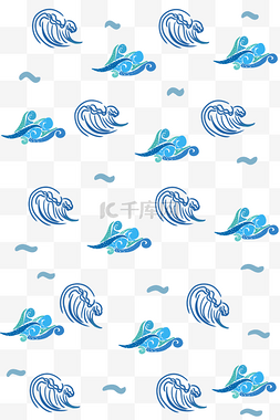 海浪线条底纹图片_蓝色线条海浪底纹