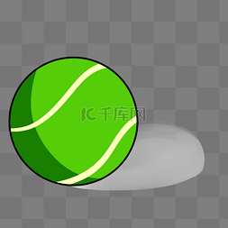 圆弧手绘图片_绿色圆弧网球元素