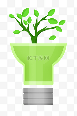 绿色种植装饰插画