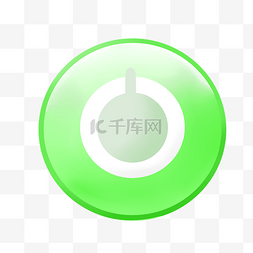 水晶按钮素材图片_绿色的圆形按钮插画