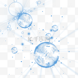 水泡图片_蓝色气泡海底泡泡效果元素