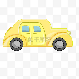 交通工具黄色轿车