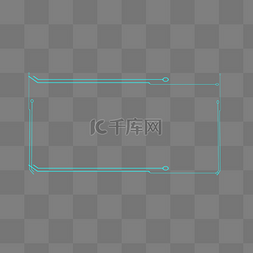 透明蓝色框图片_文本框蓝色科技边框元素