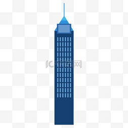 天空中的建筑图片_矢量蓝色城市高楼建筑设计图