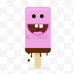 刨冰冷饮图片_夏季食物手绘冰淇淋小人