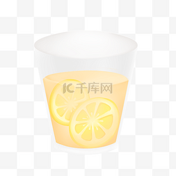 夏季饮品甜品店宣传插画柠檬茶