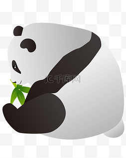 手绘卡通森林动物图片_矢量手绘卡通熊猫
