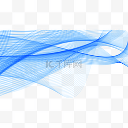 柔和波浪线条图片_蓝色飘逸曲线