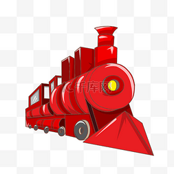 红色蒸汽火车