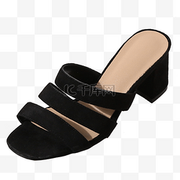 女生活用品图片_黑色的夏季女款凉鞋