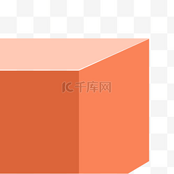 红色立方体造型免抠图