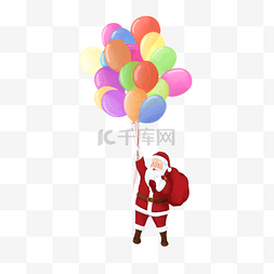 礼物降落图片_圣诞老人气球
