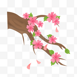 好看的樱花树插画