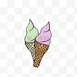 小清新夏季夏日冰淇淋