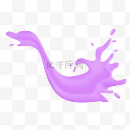 紫色葡萄汁图片_飞溅的葡萄汁插画