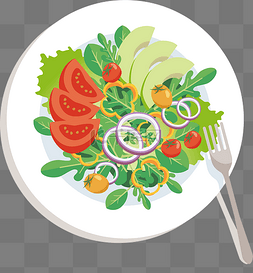 沙拉轻食背景图片_西式美食蔬菜沙拉