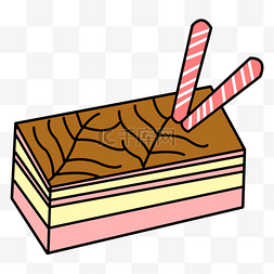 手绘食物面包图片_巧克力糕点面食免抠图
