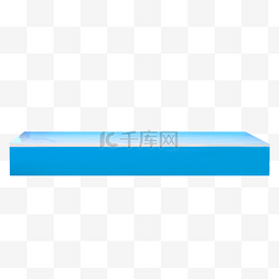 蓝色立体创意盒子元素