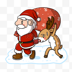 圣诞老人驯鹿