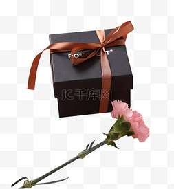 礼品盒爱心图片_情人节礼品盒花朵花束粉玫瑰
