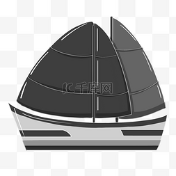 手绘航海帆船图片_手绘卡通帆船插画