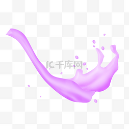 紫色葡萄汁图片_葡萄石飞溅装饰插画