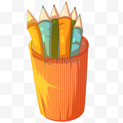 上学的插画图片_开学季铅笔的插画