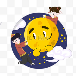 小孩与星星图片_梦幻月亮星星闪烁