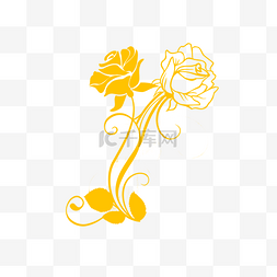 彩色植物黄色图片_黄色玫瑰自然元素