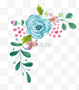 清新花纹装饰图片_水彩花卉花纹装饰素材