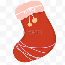 圣诞长筒袜图片_红色圣诞节袜子