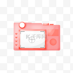 粉色拍摄工具摄像机