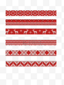 边框素材图片_圣诞节针织衫纹理图案装饰圣诞边